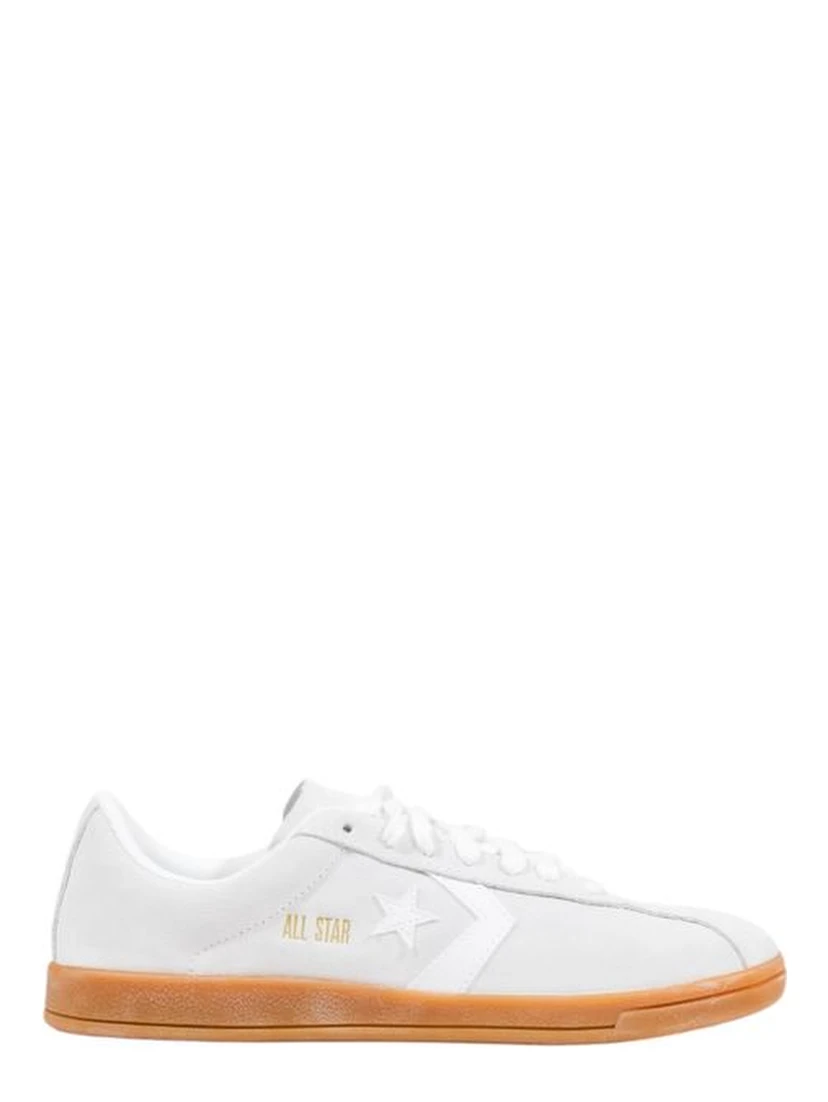 White Leather Low Top Sneakers