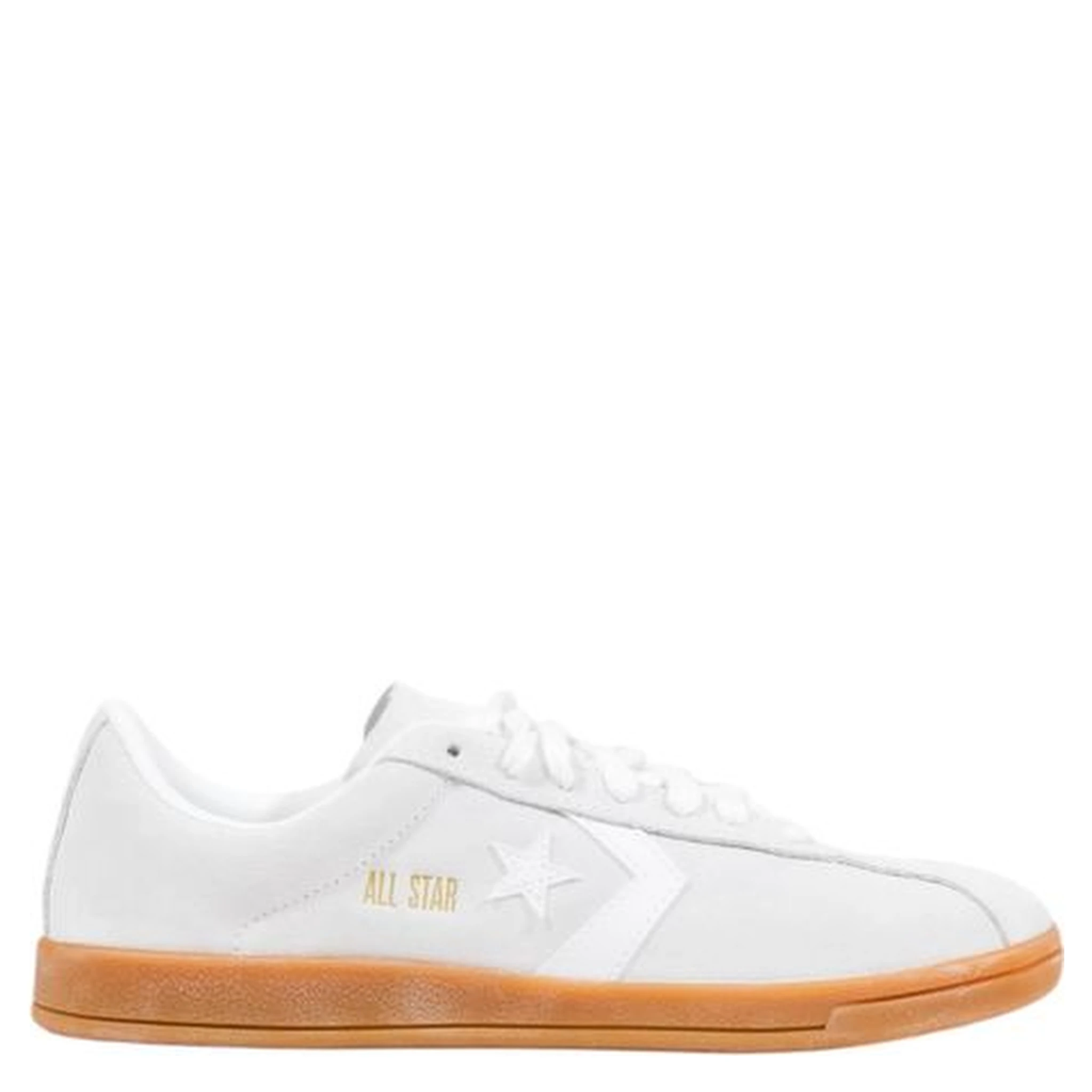 White Leather Low Top Sneakers