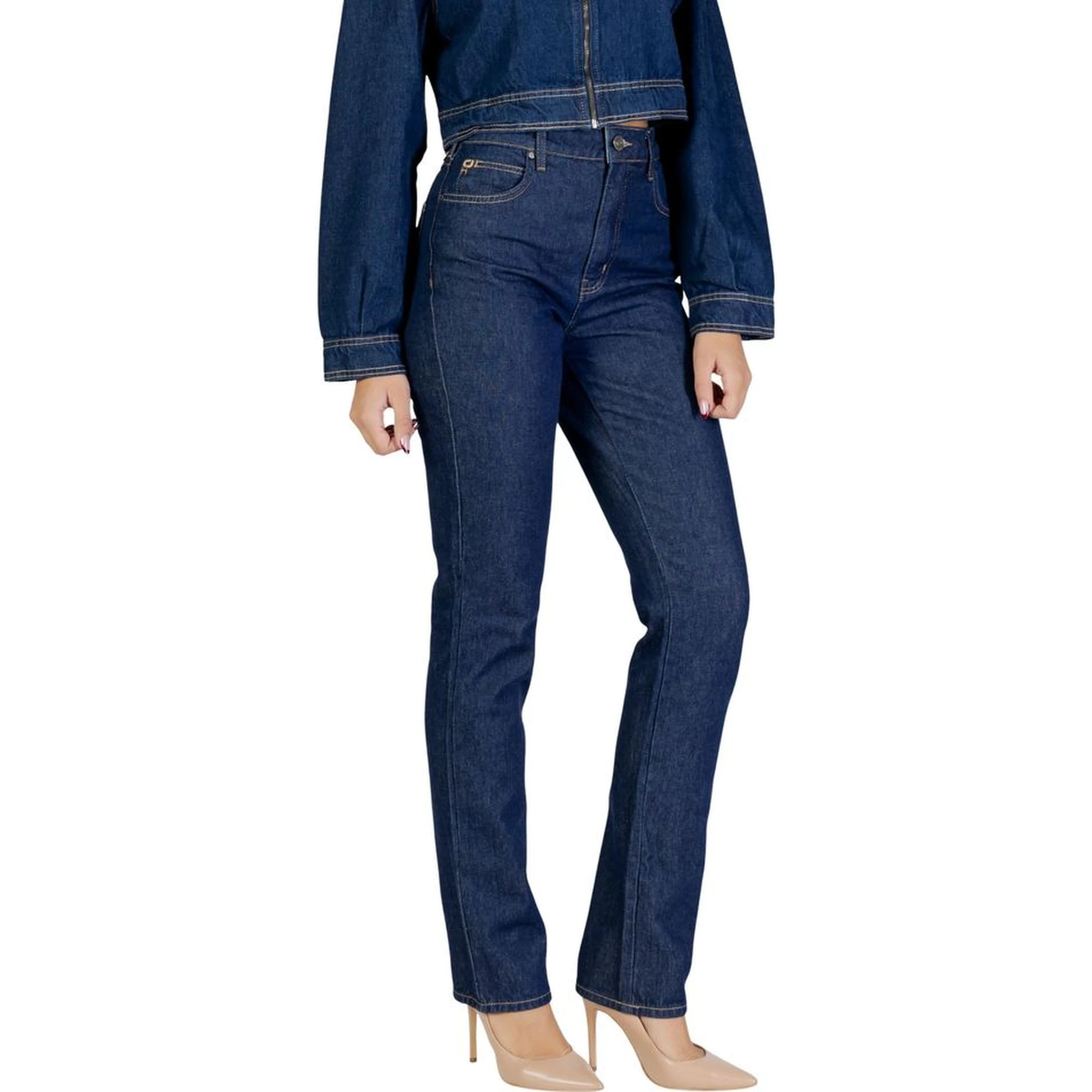 Blue Cotton Skinny Jeans