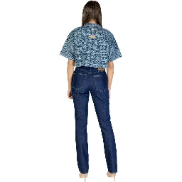 Blue Cotton Shortsleeve Shirt