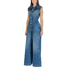 Blue Cotton Jumpsuit