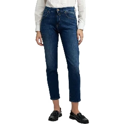 Blue Cotton Skinny Jeans