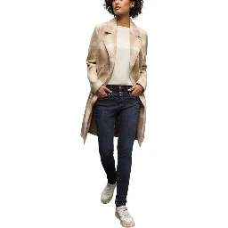 Blue Cotton Skinny Jeans