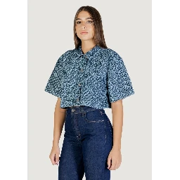 Blue Cotton Shortsleeve Shirt