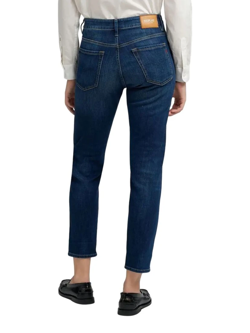 Blue Cotton Skinny Jeans