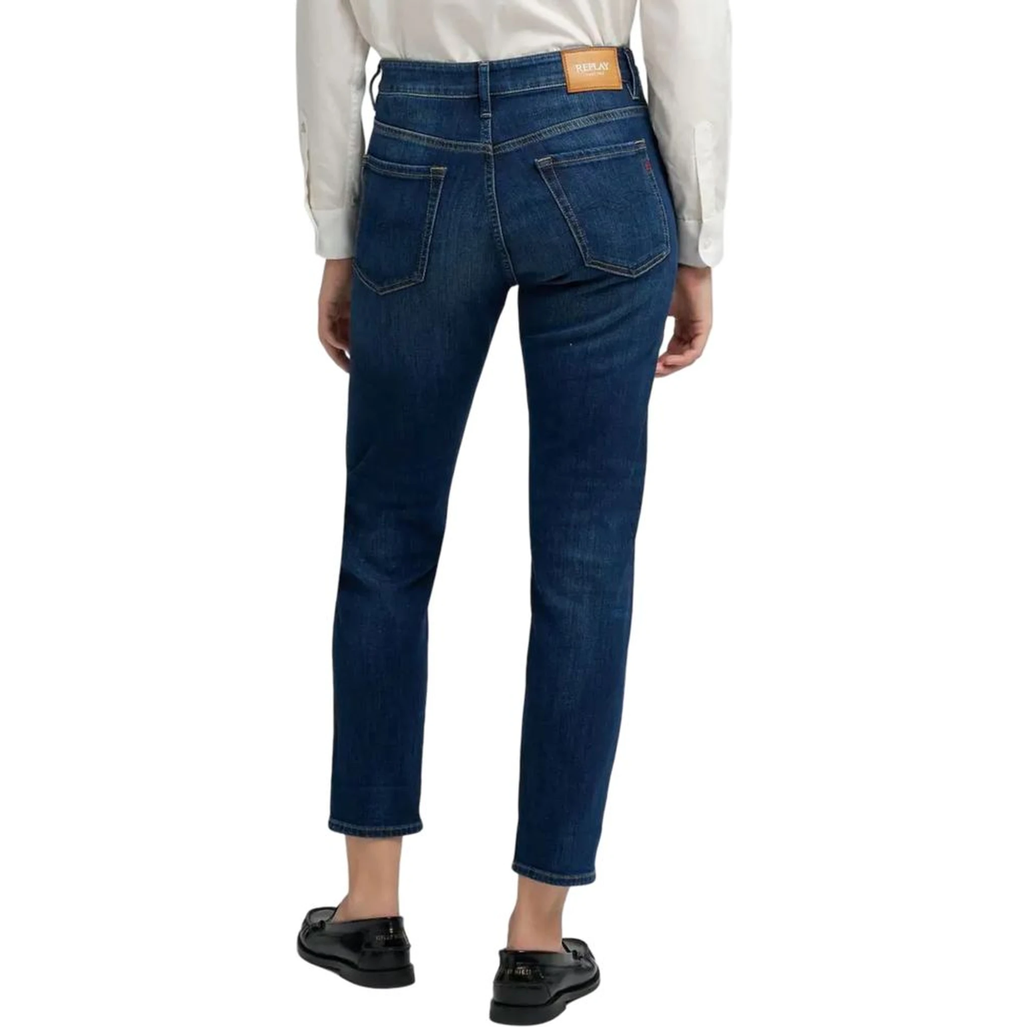 Blue Cotton Skinny Jeans