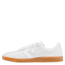 White Leather Low Top Sneakers