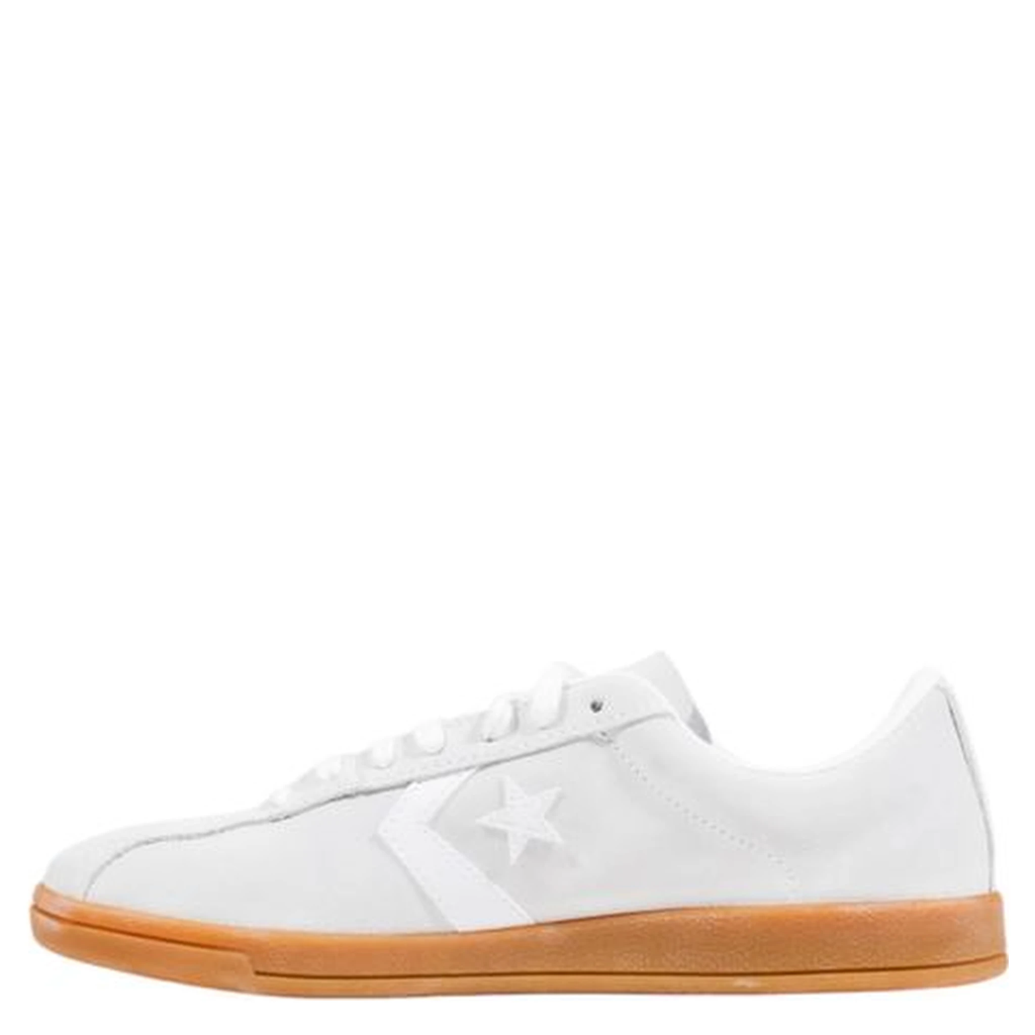 White Leather Low Top Sneakers