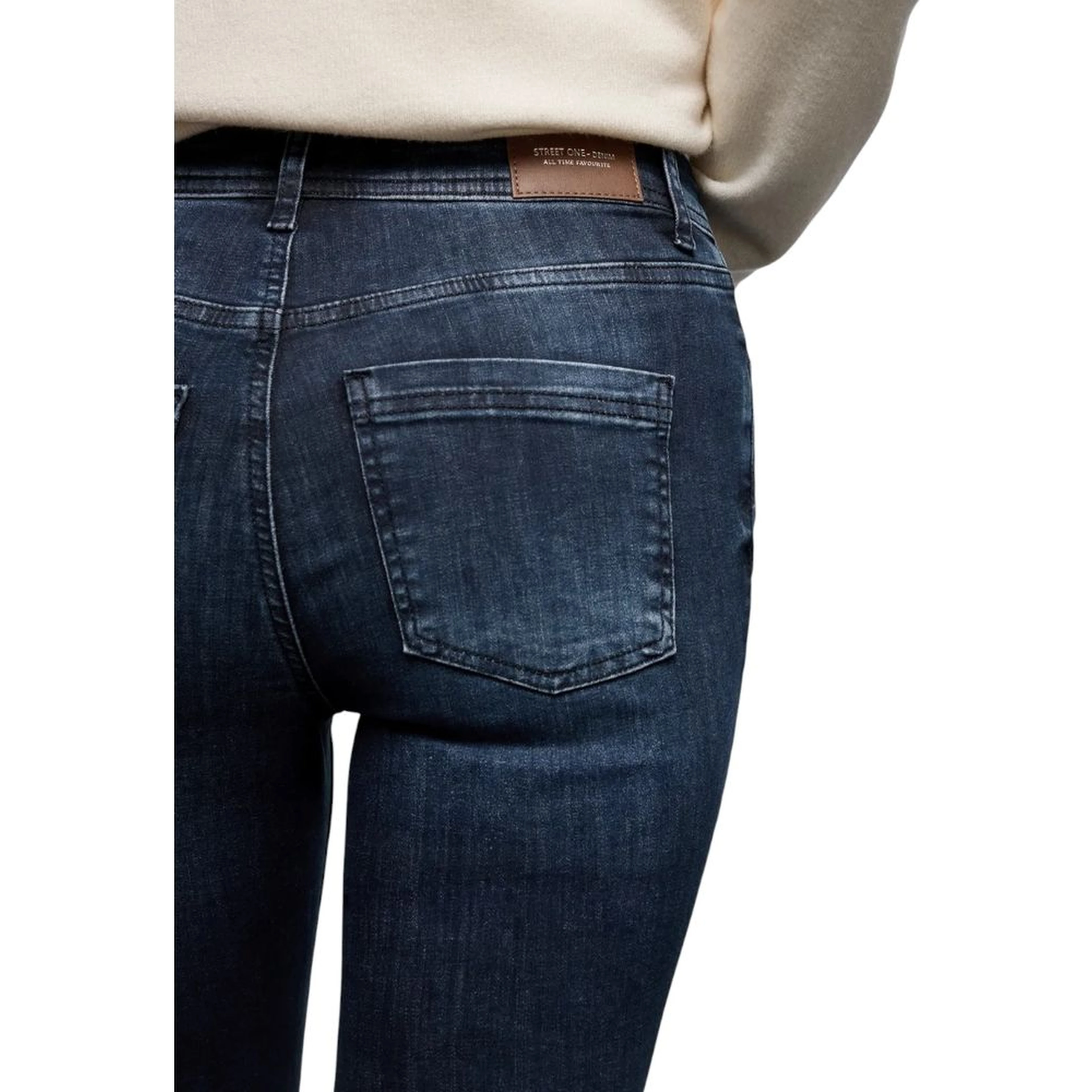 Blue Cotton Skinny Jeans