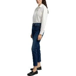 Blue Cotton Skinny Jeans