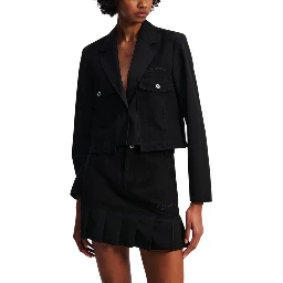 Black Polyester Blazer