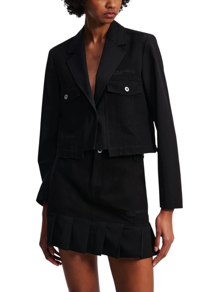 Black Polyester Blazer