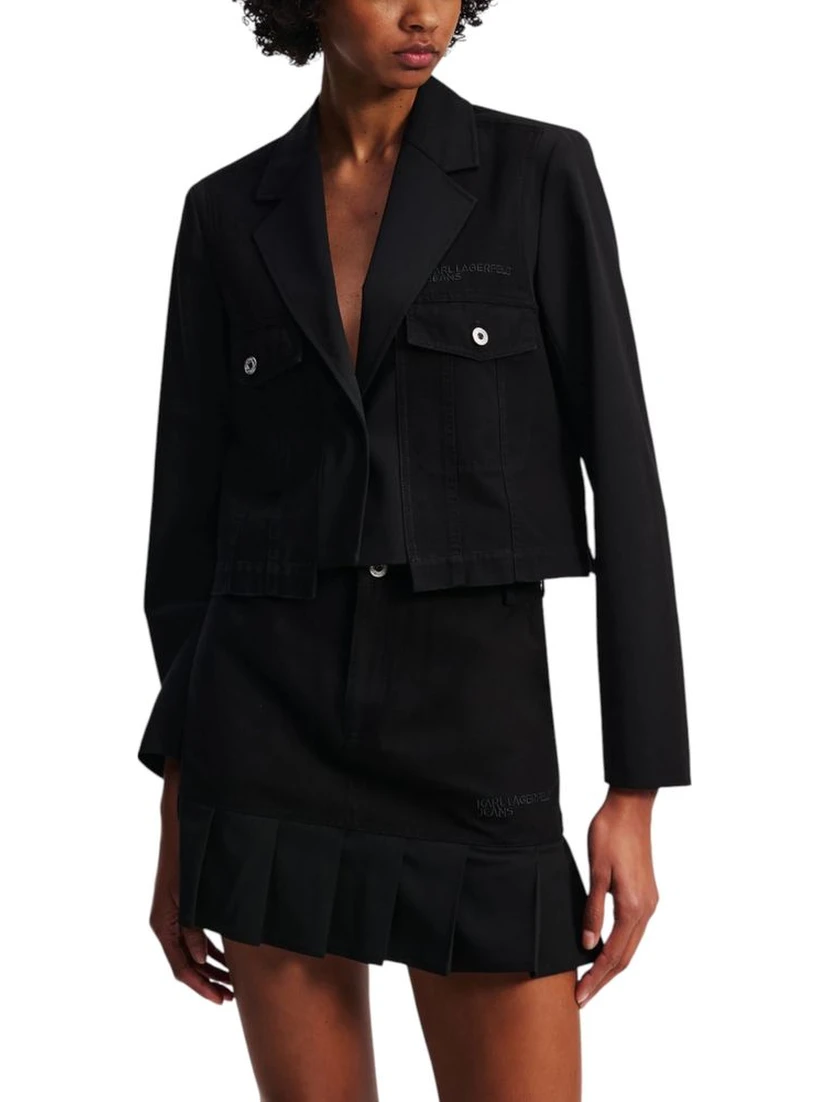 Black Polyester Blazer