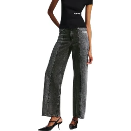 Black Cotton Relaxed Fit Jeans