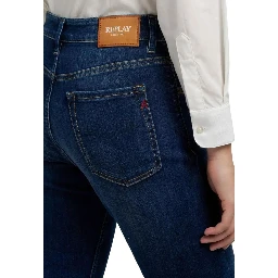 Blue Cotton Skinny Jeans