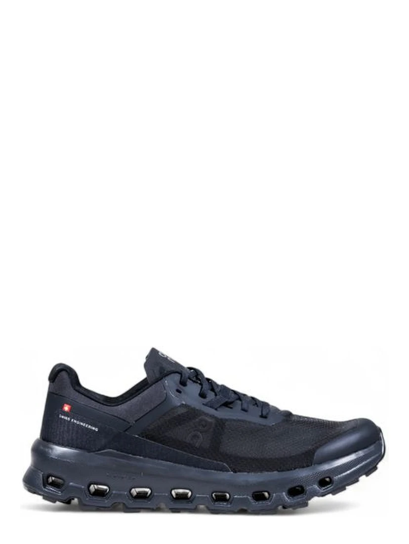 Black Synthetic Athletic Sneakers