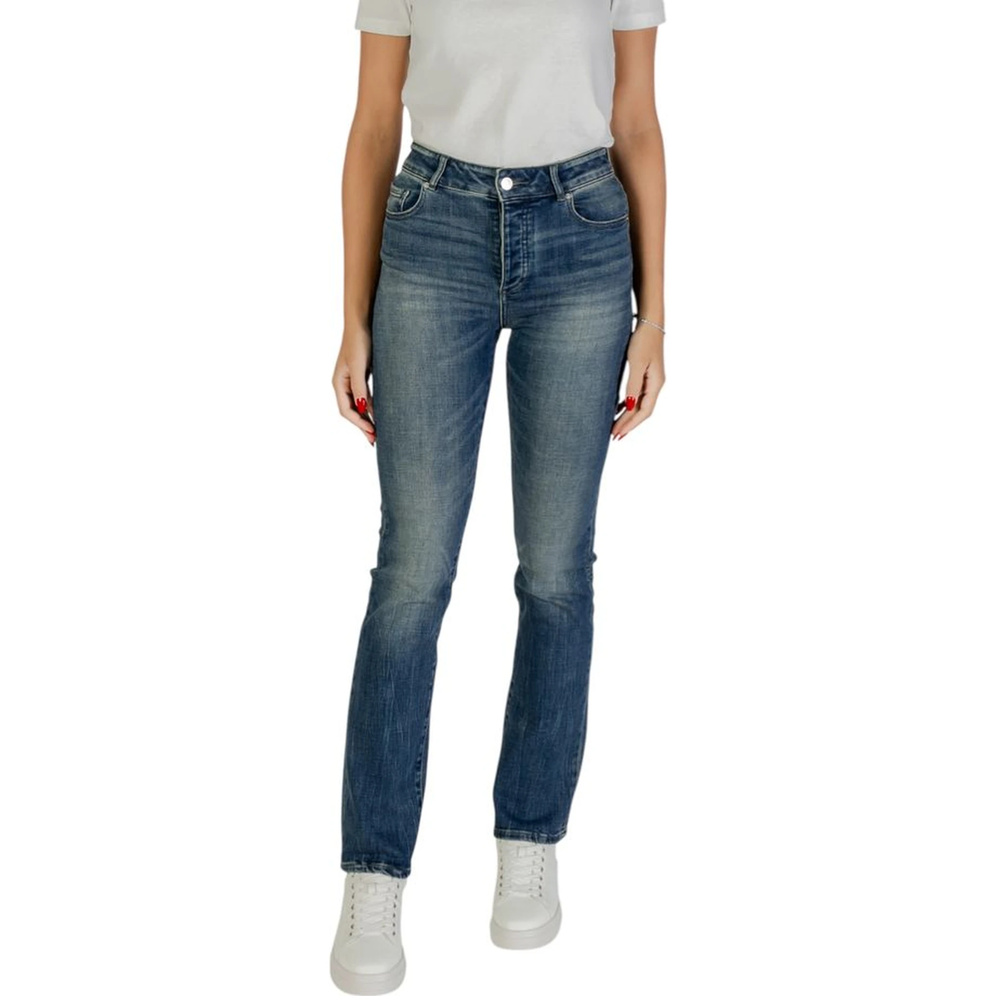 Blue Cotton Skinny Jeans