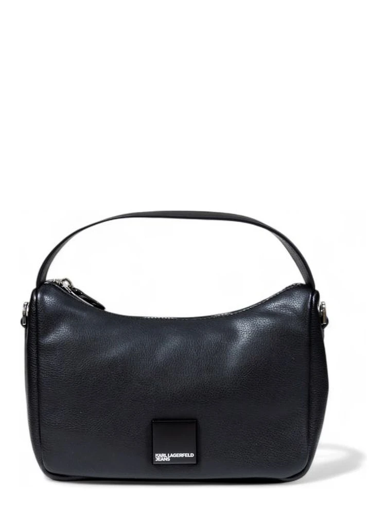 Black Artificial Leather Handbag