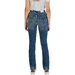 Blue Cotton Skinny Jeans