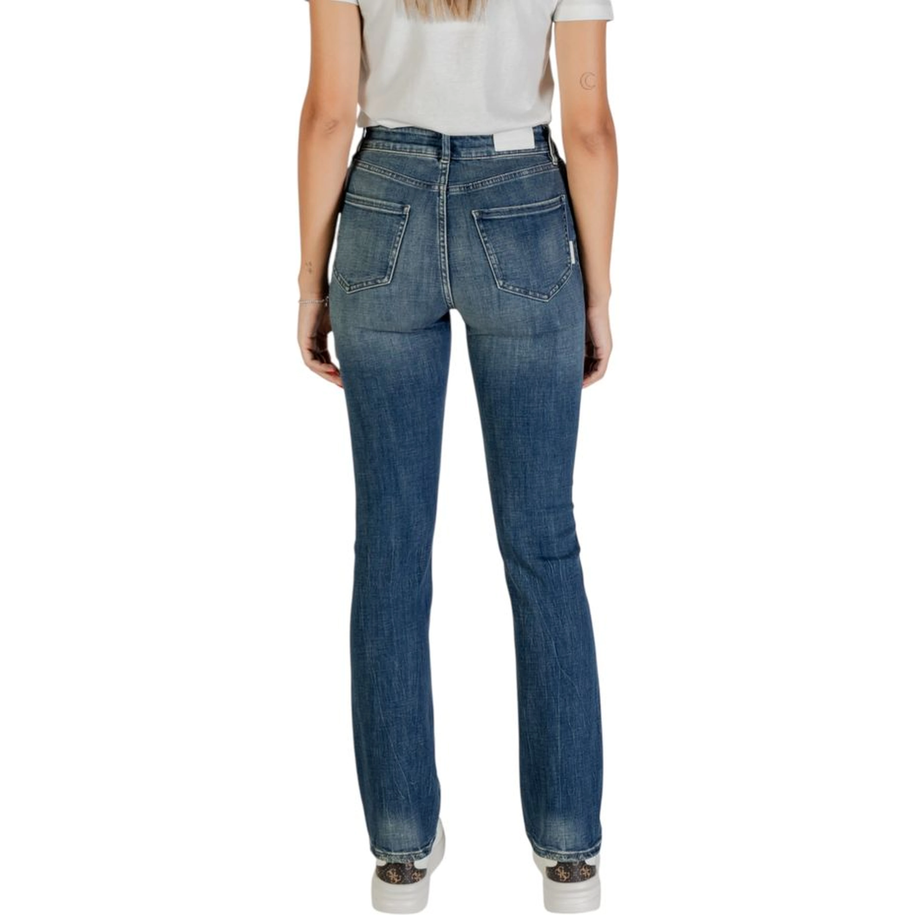 Blue Cotton Skinny Jeans