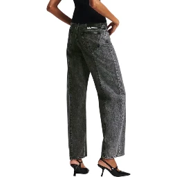 Black Cotton Relaxed Fit Jeans