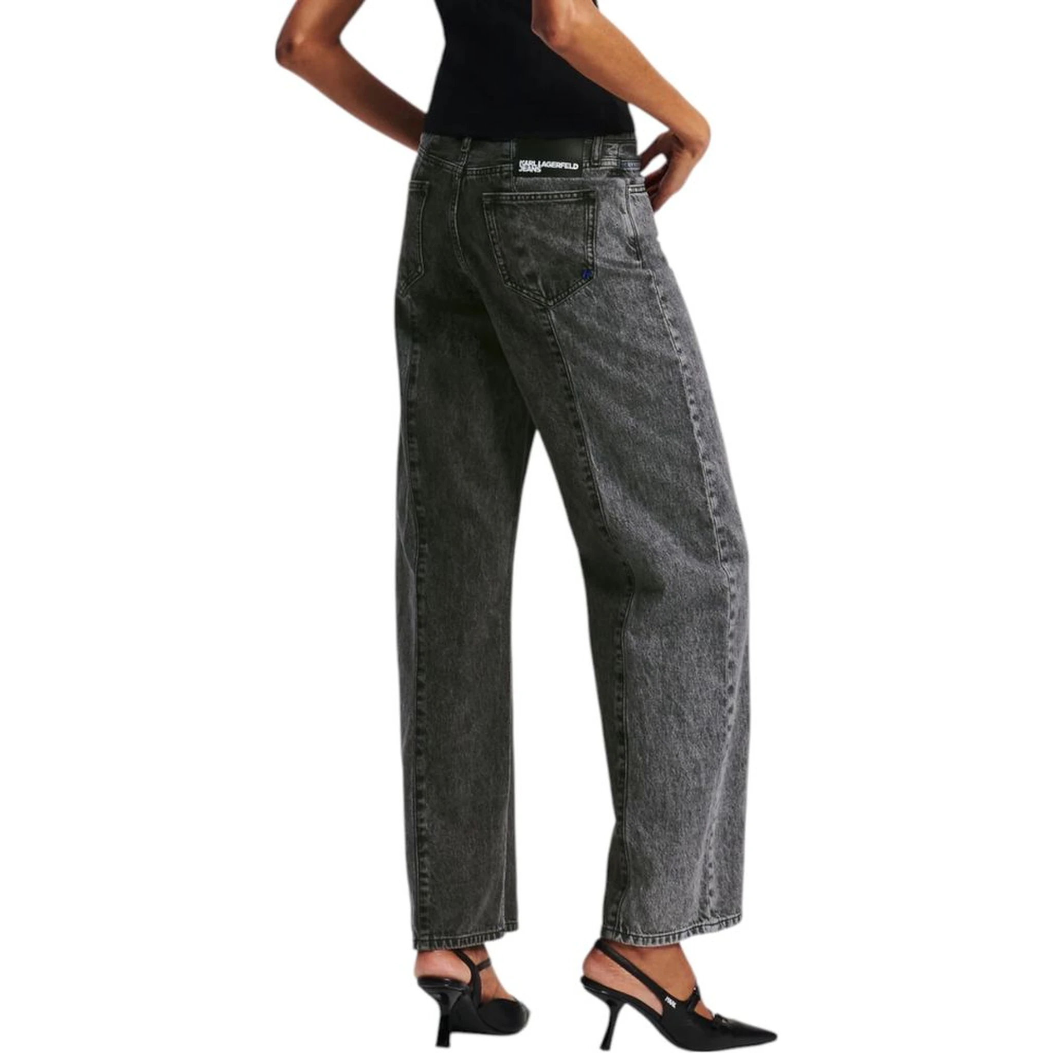 Black Cotton Relaxed Fit Jeans