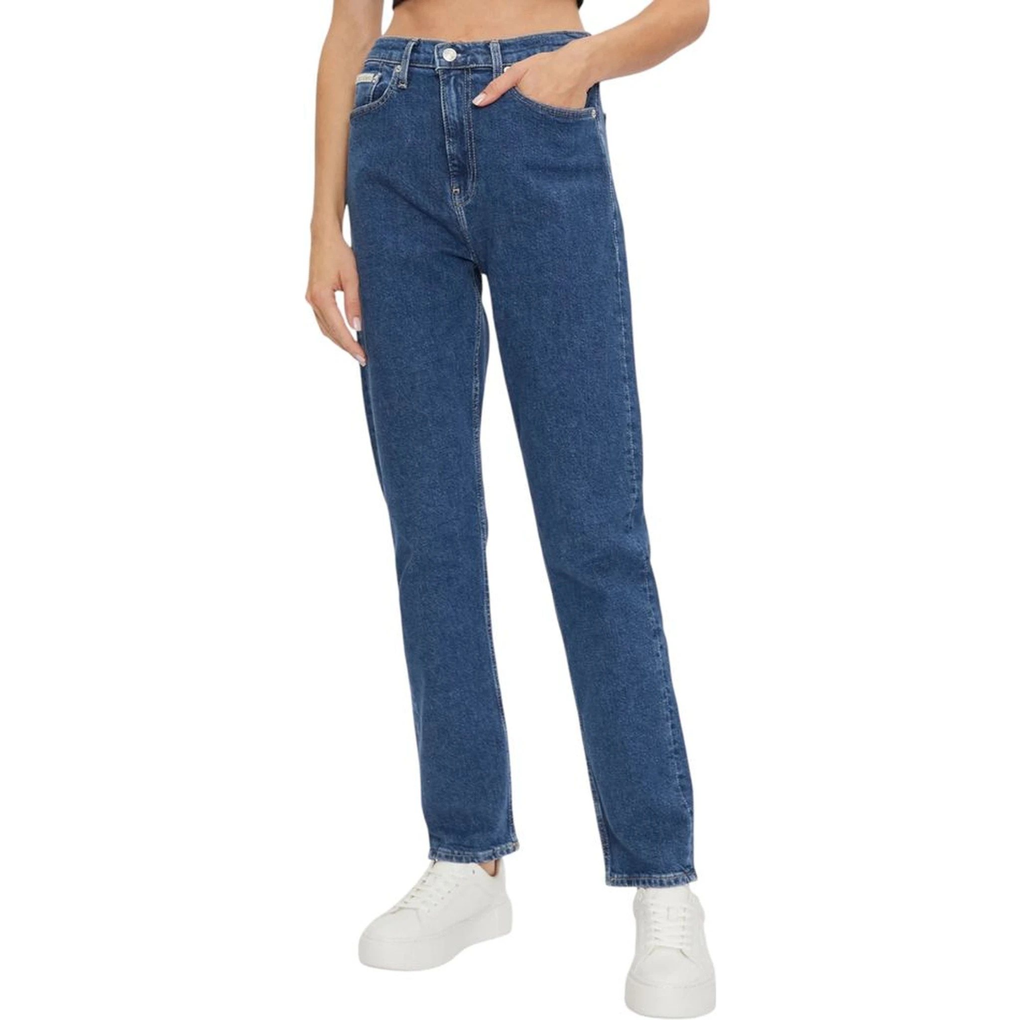 Blue Cotton Skinny Jeans