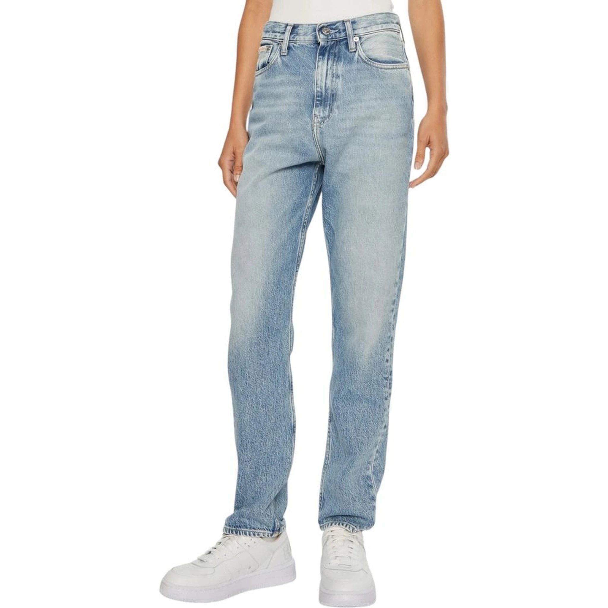 Light Blue Cotton Skinny Jeans