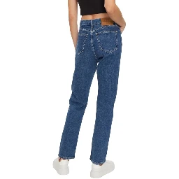 Blue Cotton Skinny Jeans