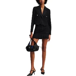 Black Polyester Blazer