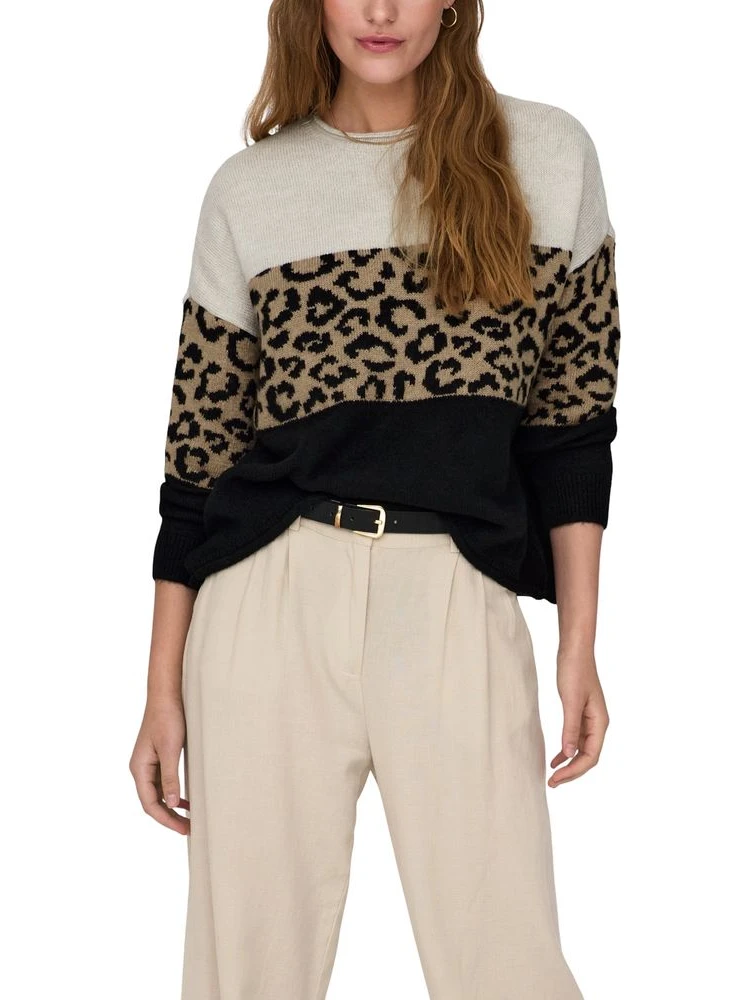 Bicolor Marabou Sweatshirt