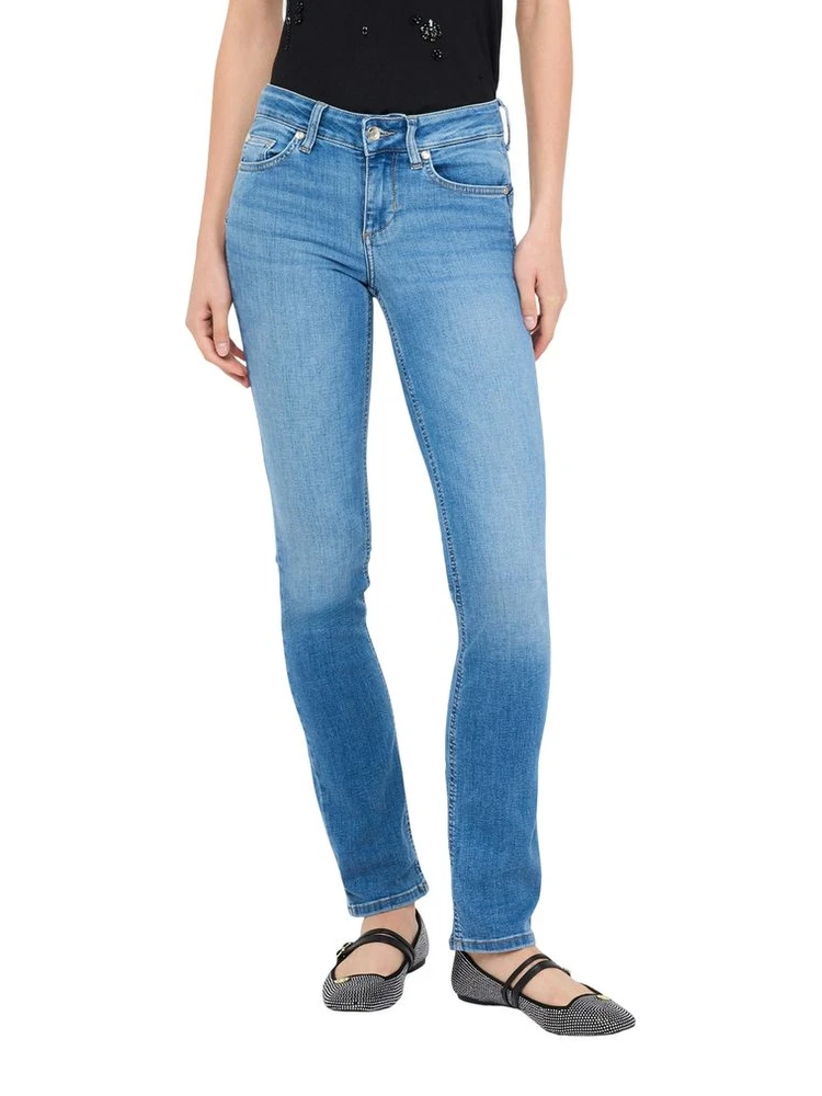 Light Blue Cotton Skinny Jeans