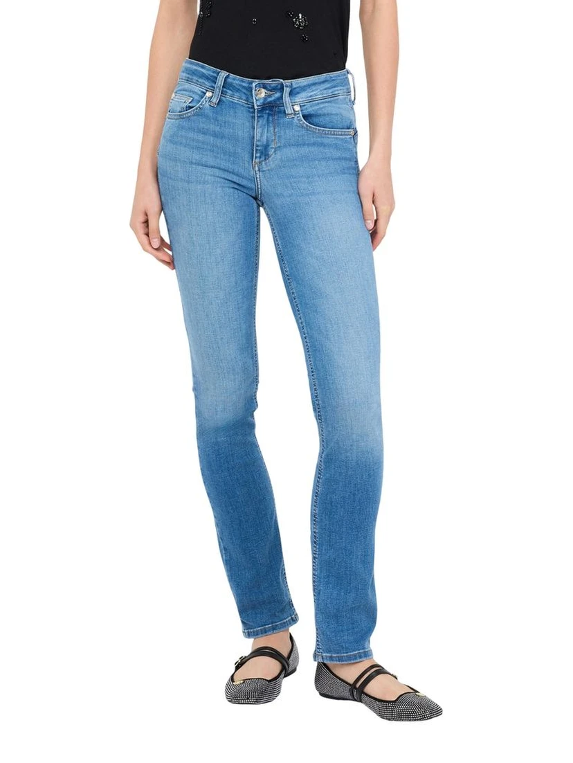 Light Blue Cotton Skinny Jeans