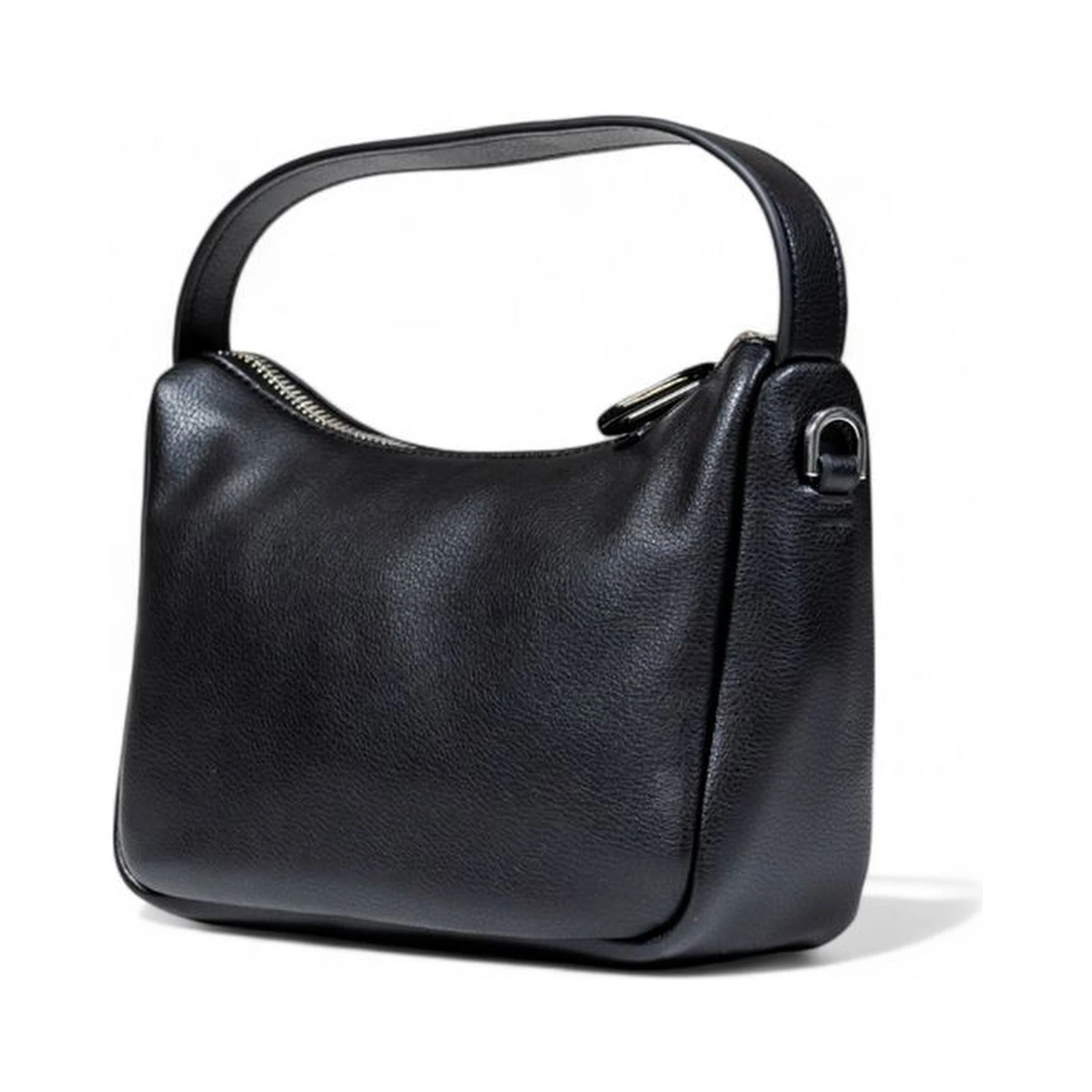 Black Artificial Leather Handbag