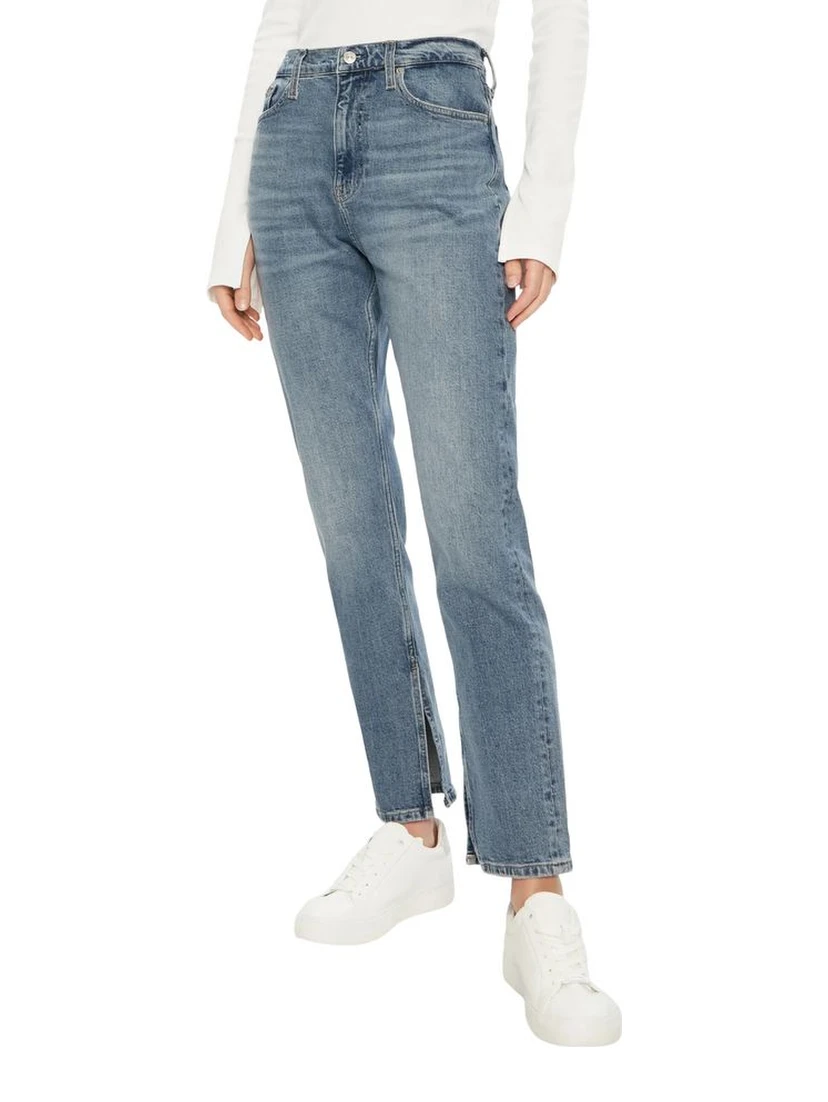 Blue Cotton Skinny Jeans