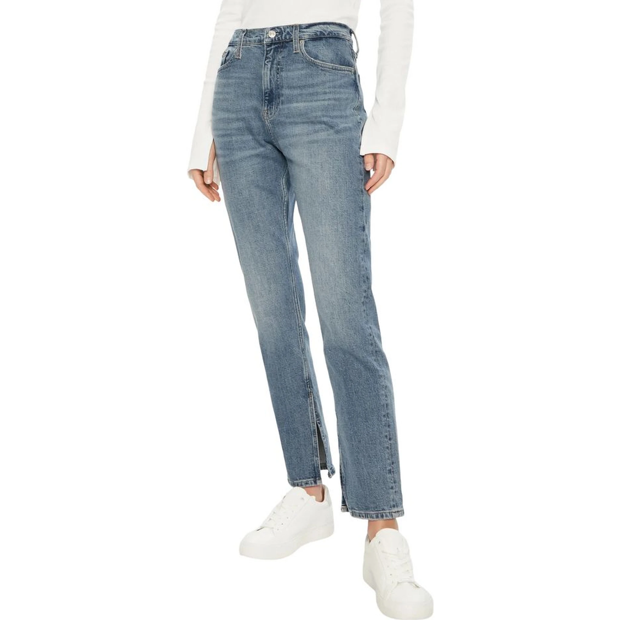Blue Cotton Skinny Jeans