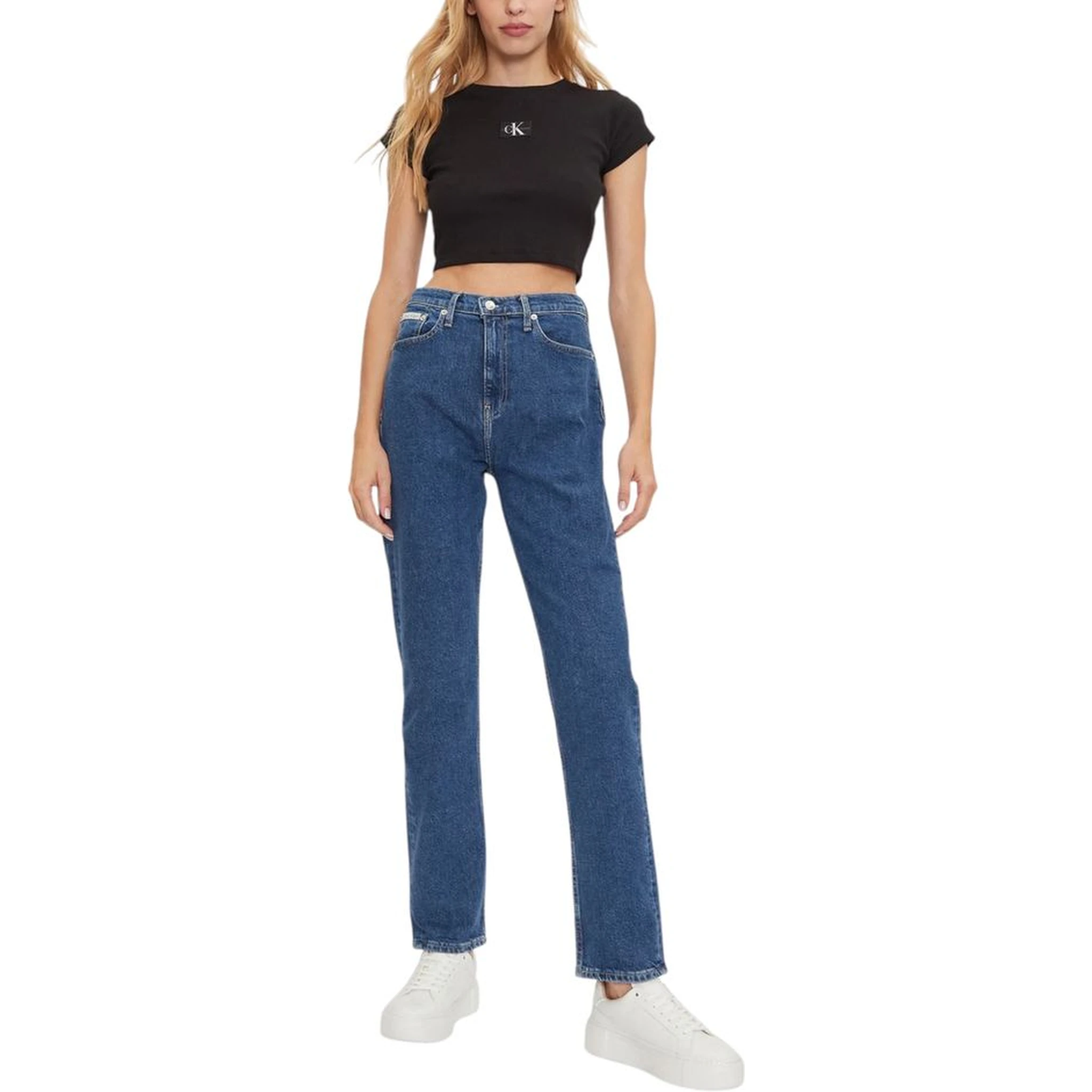 Blue Cotton Skinny Jeans