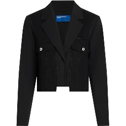 Black Polyester Blazer
