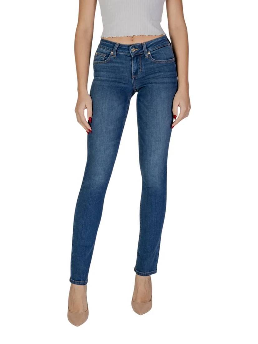 Blue Cotton Skinny Jeans