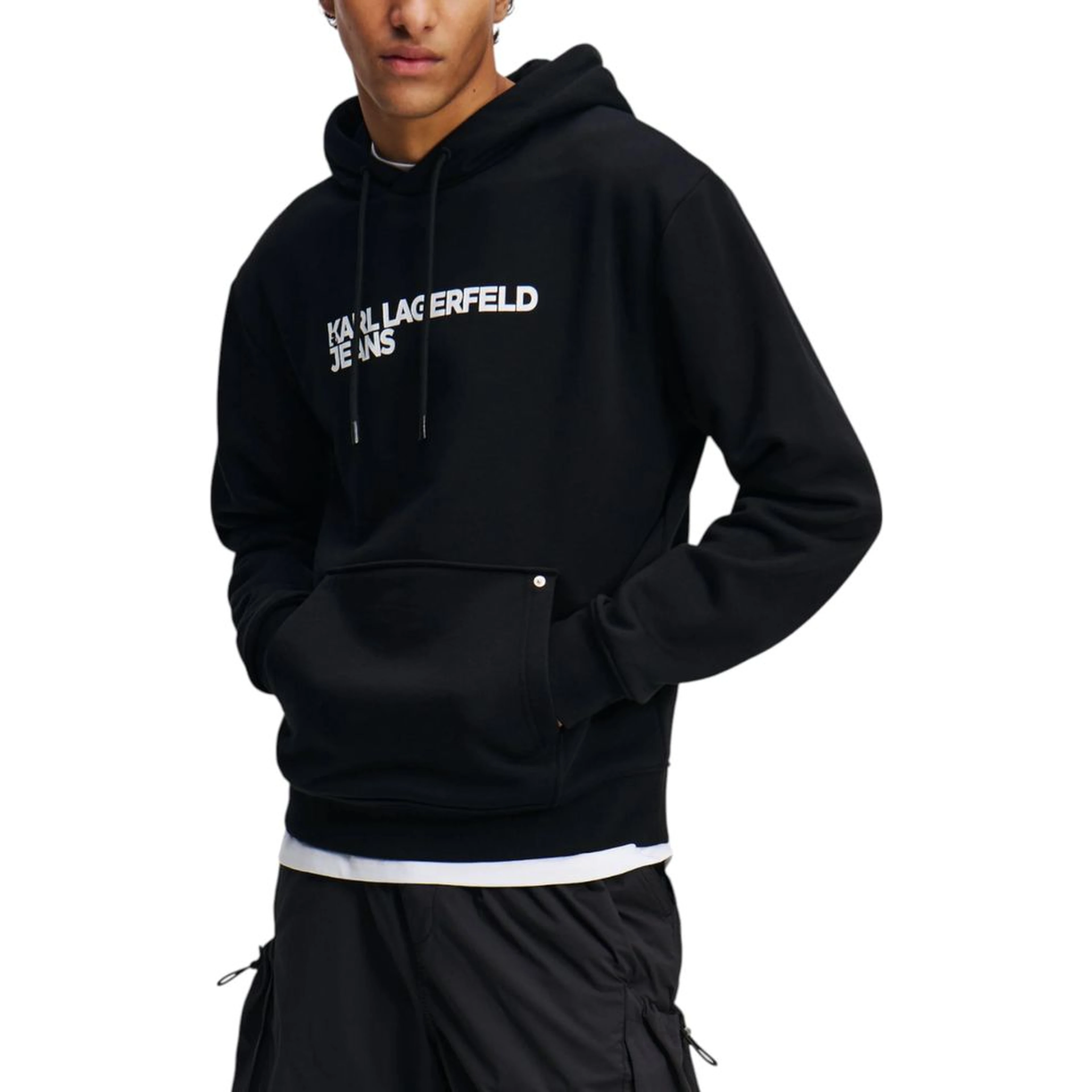 Black Cotton Hoodie