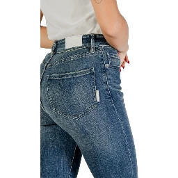 Blue Cotton Skinny Jeans