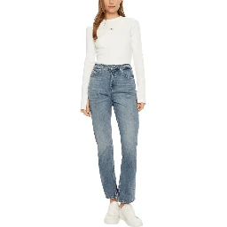 Blue Cotton Skinny Jeans