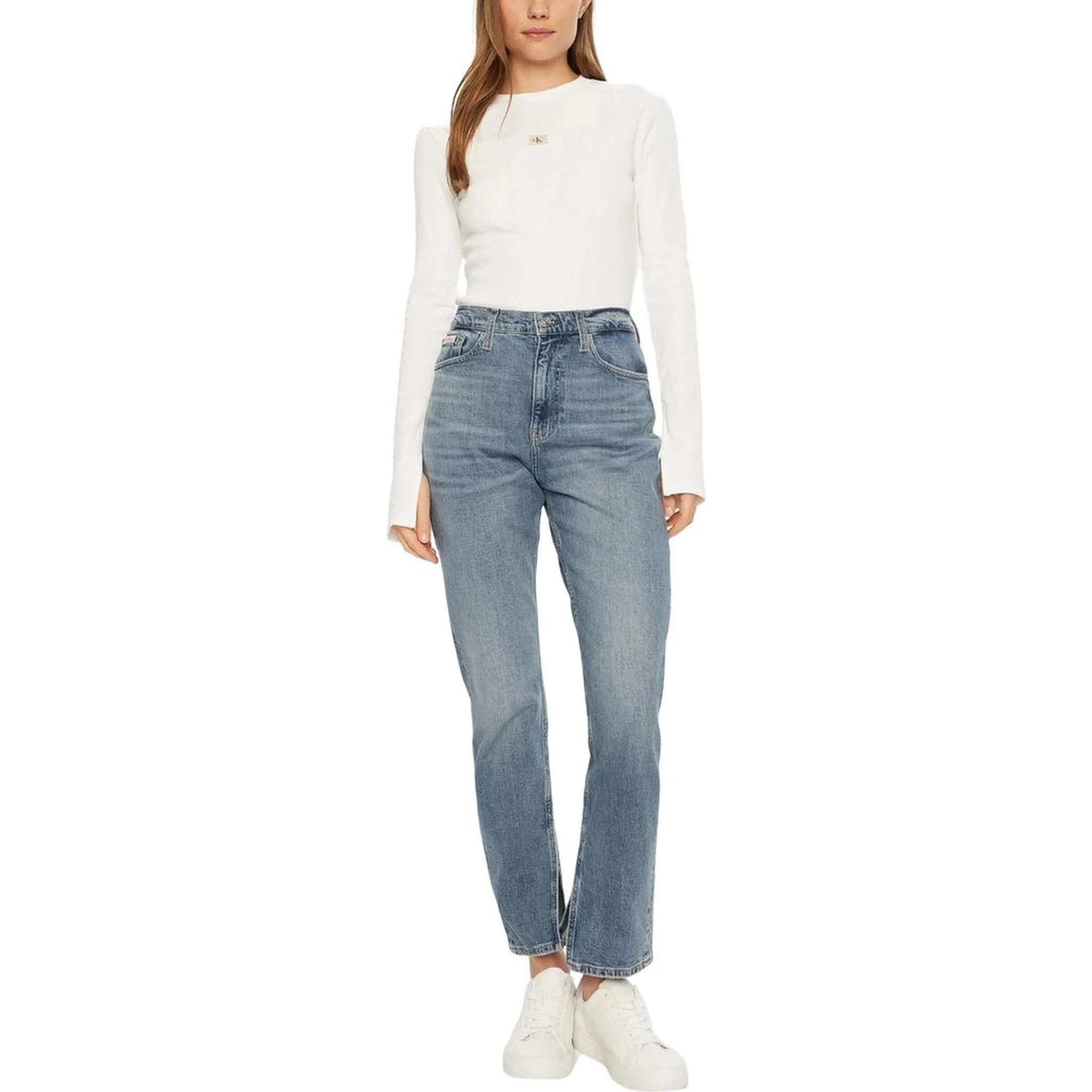 Blue Cotton Skinny Jeans