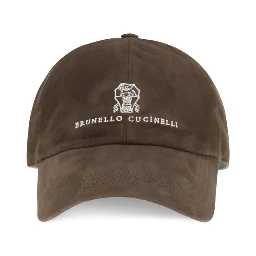 Brown Calf Leather Bos Taurus Cap (Baseball Hat)