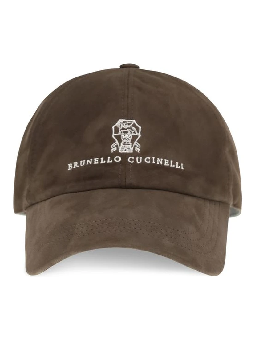 Brown Calf Leather Bos Taurus Cap (Baseball Hat)