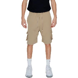 Beige Cotton Bermuda Shorts