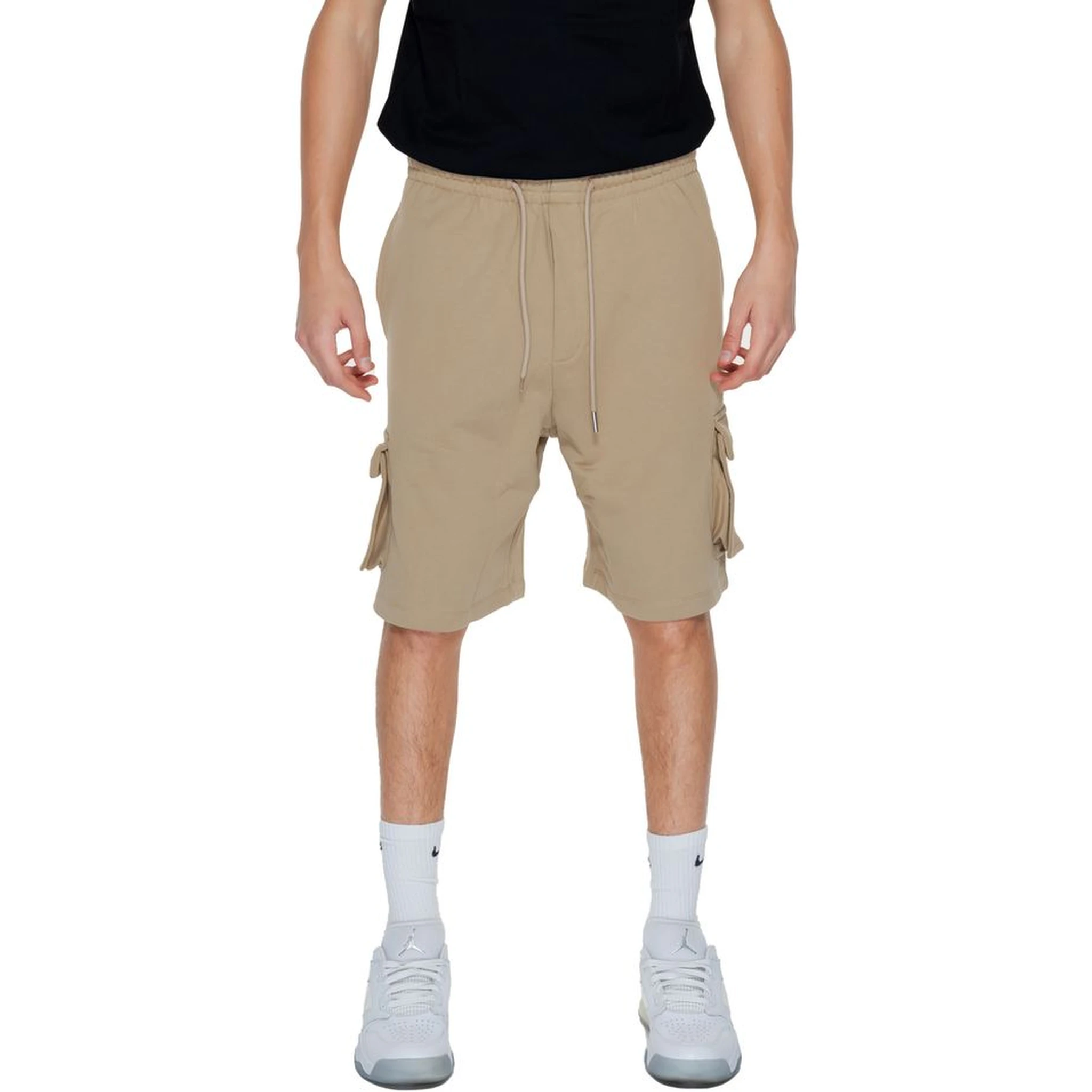 Beige Cotton Bermuda Shorts