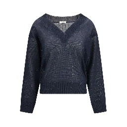 Blue Linen Sweatshirt