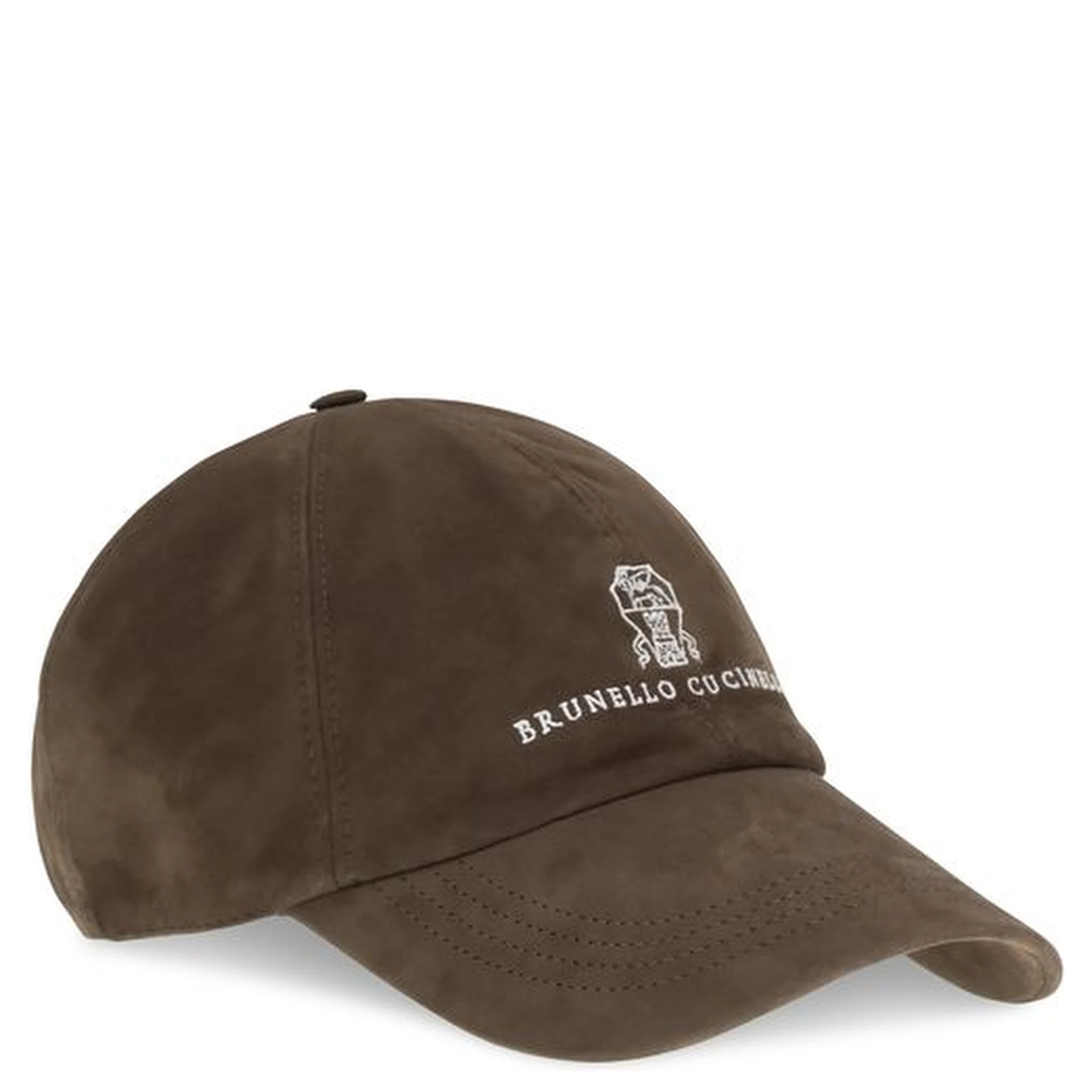 Brown Calf Leather Bos Taurus Cap (Baseball Hat)