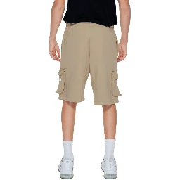 Beige Cotton Bermuda Shorts